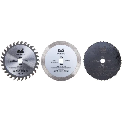 set Discuri Mini Fierastrau Circular 3 buc / 85 mm Evotools 678613
