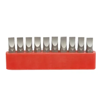 Set biti Varf Surubelnita Cr-V dreapta - 10 buc 6 x 25 mm Evotools 605114