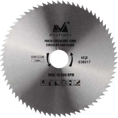 Panza Circulara Lemn 125 mm; 60 dinti Evotools 638016