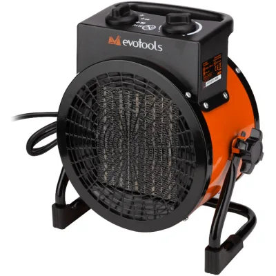 Aeroterma Electrica 3000w cu Rezistenta Ceramica, 200m³/h, 3 trepte, EvoTools 681849