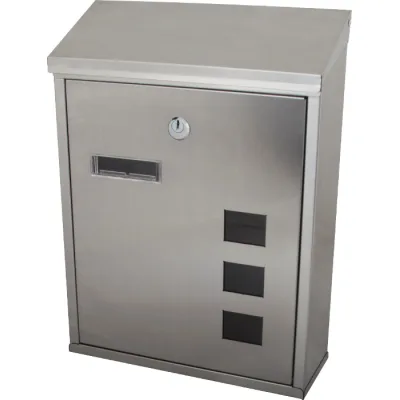 Cutie Postala Inox Cu Capac 260x335x90 mm , 2 chei, Evotools 674760