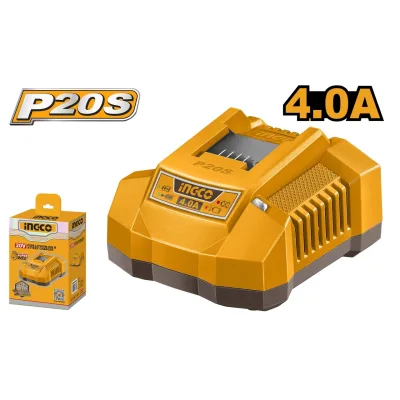 Incarcator baterie 20V 4Ah - acumulator P20S, Ingco FCLI20411E