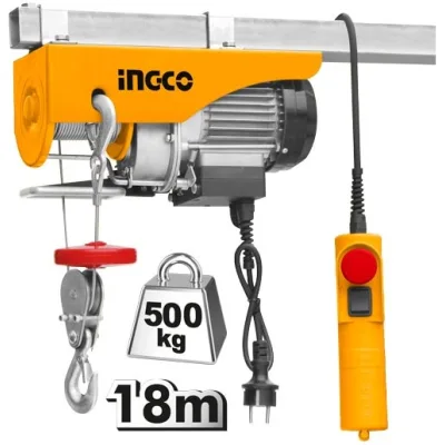 Troliu electropalan Electric 900W 18m, 500 kg, Ingco EH5001