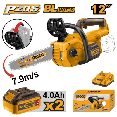 Drujba electrica de mana cu 2 acumulatori 4Ah, 20V, 900W, 7.9m/s Ingco CGSLI201286