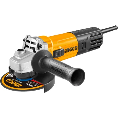 Polizor unghiular INGCO, 1100W, 11000rpm, compatibil disc 115/125mm, filet ax M14x2mm, alimentare 220-240V~50/60Hz, cu blocare ax, protectie electronica si maner lateral – AG1100287