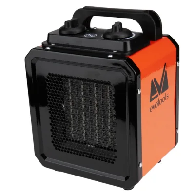 Aeroterma Electrica cu Rezistenta Ceramica 2000W, 150 m³/h, 3 trepte, Evotools 681847