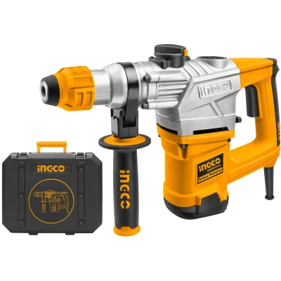 Ciocan rotopercutor 1250W, 5J, 850rpm, 3800bpm, SDS Plus, cu 3 burghie si 2 dalți, INGCO RH12008