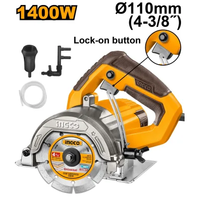 Circular pentru ceramica 1400W, disc diamantat 110mm, 13000rpm, adancime reglabila, INGCO MC140068