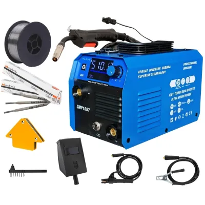 *SUPER PACHET* Aparat de sudura tip Invertor cu sarma 495A, + x2 pachet electrozi 1kg, x1 sarma sudura 1kg, magnet sudura, MMA/MIG/MAG afisaj digital, ventilat, URAL MASH IGBT TEHNOLOGY ULTRA HYBRID POWER, CMP1697