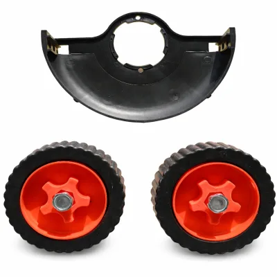 Set 2 Roti pentru Motocositoare pe Baterii 1824, Kit Deplasare si Stabilizare, Montaj Rapid, Compatibil Model 1824