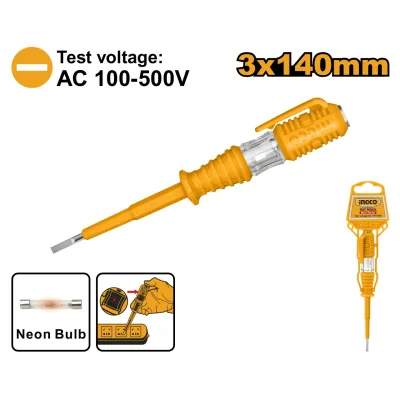 Surubelnita Control HSDT1408 – 100-500V AC, 3x140 mm, Varf Drept, Tester Tensiune Electric