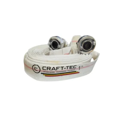 FURTUN POMPIER / FURTUN REFULARE APA CU CUPLE 3'' 20M 8 BARI, ROSU, PENTRU MOTOPOMPA, POMPE SUBMERSIBILE SI IRIGATII, CRAFT-TEC MX552