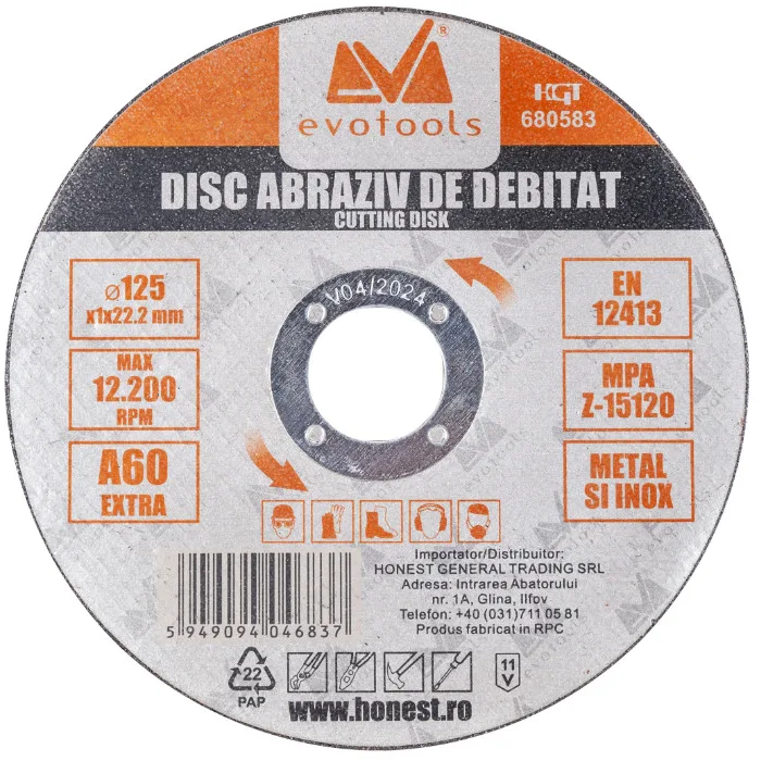 Disc metal Abraziv de Debitat ETS 230 x 1.9 mm; granulatie A46