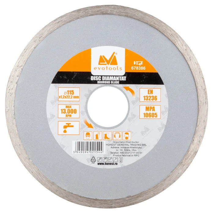Disc Diamantat Ud 5263 ETS; 230 x 2.9 x 1.8 mm.