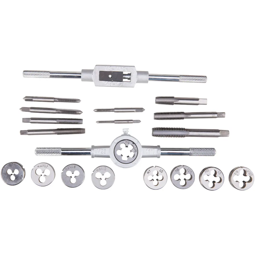 Set filiere manuale + tarozi 20 Pcs, D : (M3x0.5) - (M12x1.75) mm
