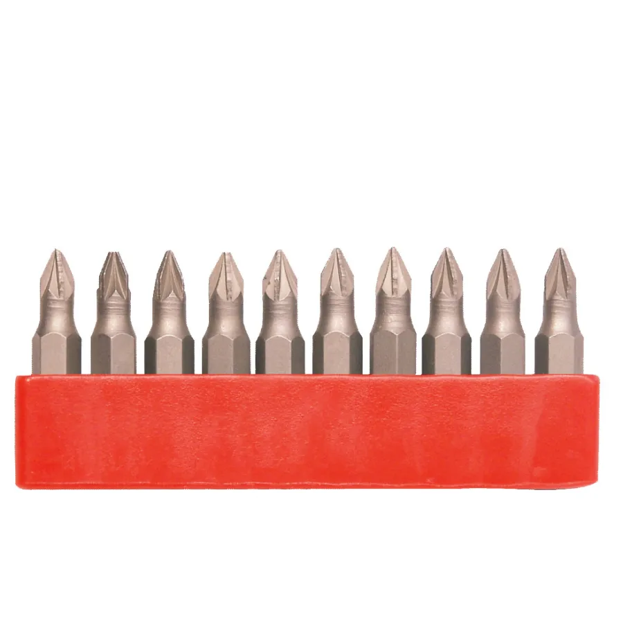 Set biti Varf Surubelnita Cr-V Pozidrive 10 buc PZ1, 50 mm Evotools 605125