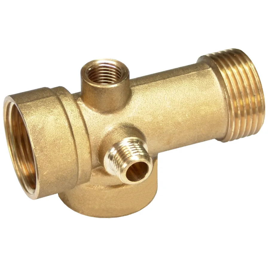 Racord Din Alama Cu 5 Cai Pentru Hidrofor 1 inch, 105 mm, 2 buc Evotools 680822
