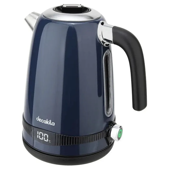 Fierbator Apa Inox cu Ecran LCD 2200W 1.7L cu Functie Ajustare a Temperaturii Decakila KEKT021L