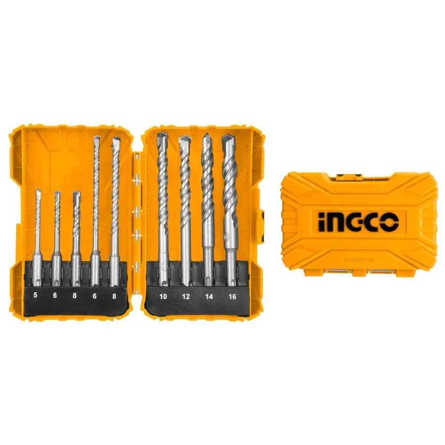 Set Burghie SDS PLUS Beton 9pcs INGCO AKDL30901