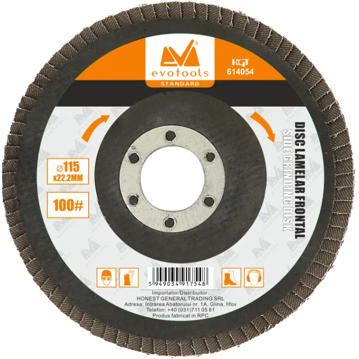 Disc Lamelar Frontal 125 mm, 80 granulatie Evotools 614056