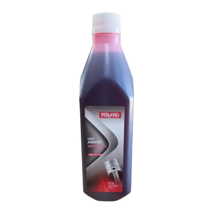 Ulei semisintetic 2T rosu, 500 ml, pentru motoare in 2 timpi, POLAND 171