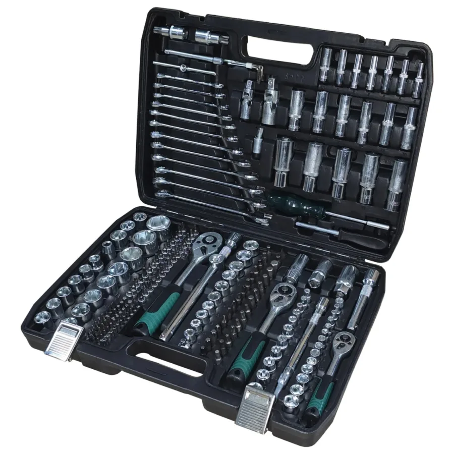 Set trusa chei 216 piese, tubulare 1/4", 3/8", 1/2", combinatii si biti, Campion CMP1646