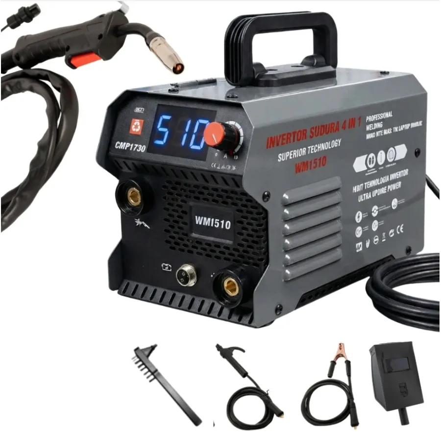 Aparat de sudura tip Invertor cu sarma 510A, MMA/MIG/MAG (TIG LIFT optional) *CABLU SUDURA 2M*, afisaj digital, ventilat, URAL MASH IGBT TEHNOLOGY ULTRA HYBRID POWER, CMP1730