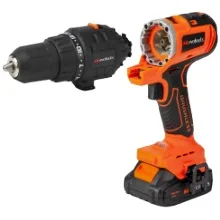 Masina de insurubat multifunctionala MT20 brushless 20V 2 acumulatori 2Ah 3 capete mandrina 13 mm impact 200 Nm mini ferastrau 100 mm EvoTools 682373
