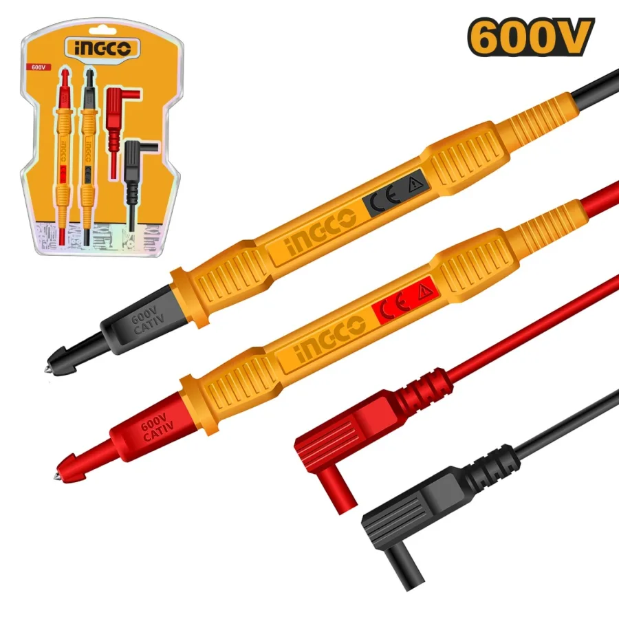 Set Cabluri Testare HTL30851 – CAT III 600V, Lungime 80 cm, Sonde 130 mm, Compatibile Multimetre si Clampmetre