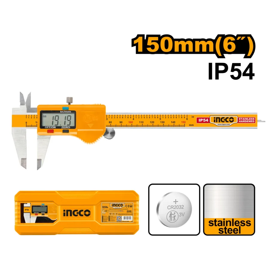 Subler Digital Profesional HDCD28150 0-150mm – Rezolutie 0.01mm, Afisaj LCD, Protectie IP54, Conversie mm/inch, Instrument de Masura Precizie