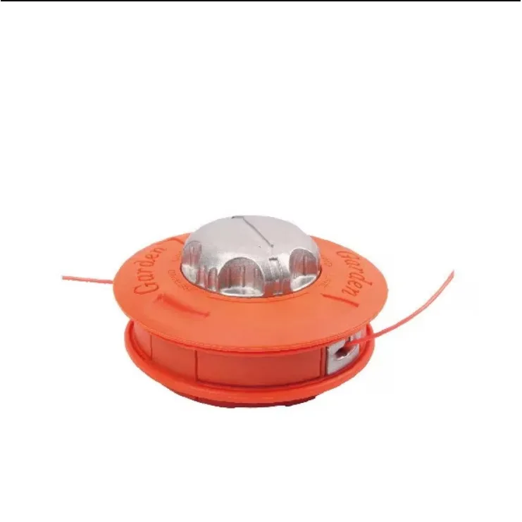 Cap mosor pentru motocoasa Altai CMP0841, tambur cu buton din aluminiu si rulment, sistem semiautomat, portocaliu