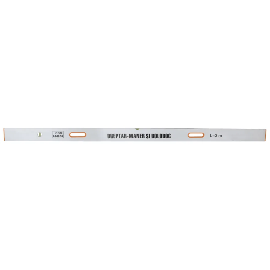 Dreptar aluminiu 2.5m, cu 2 indicatori si 2 manere, Evotools 626073